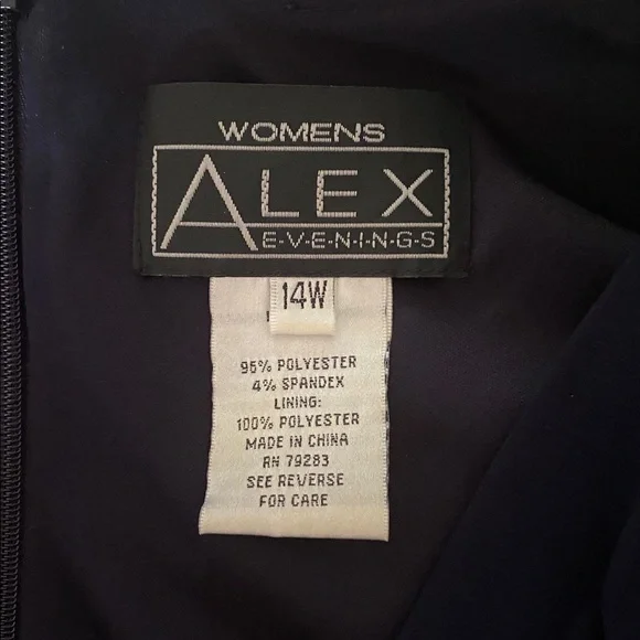 Alex Evenings women’s Navy dress size 14w - Picture 8 of 8